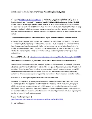 multi domain controller market to witness