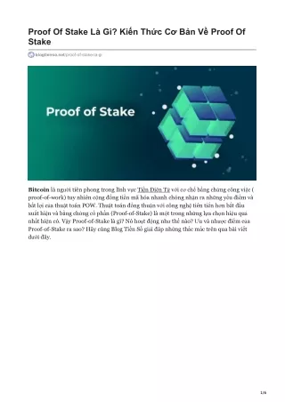 proof of stake l g ki n th c c b n v proof