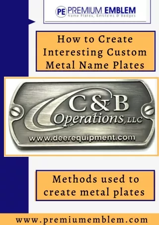 Perfectly Textured Embossed Metal Name Plates