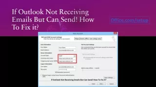 if outlook not receiving emails but can send