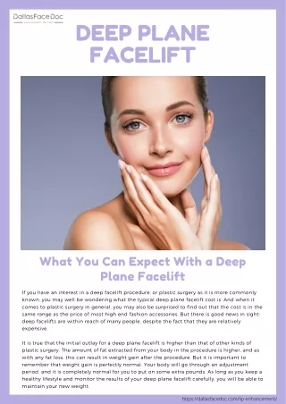 What is Deep Plane Facelift