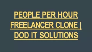 people per hour