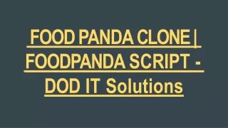 food panda clone foodpanda script dod it solutions