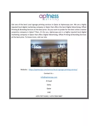 get one of the best local signage printing