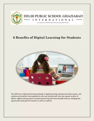 6 Benefits of Digital Learning for Students