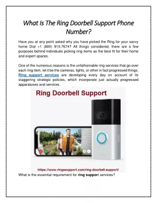 What Is The Ring Doorbell Support Phone Number
