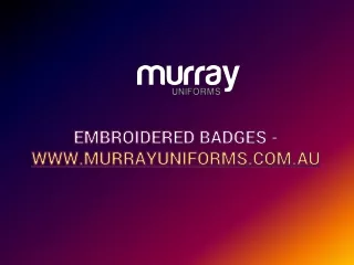 embroidered badges www murrayuniforms com au