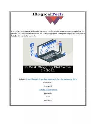 Best Blogging Platform for Beginners in 2021 | Illogicaltech.com