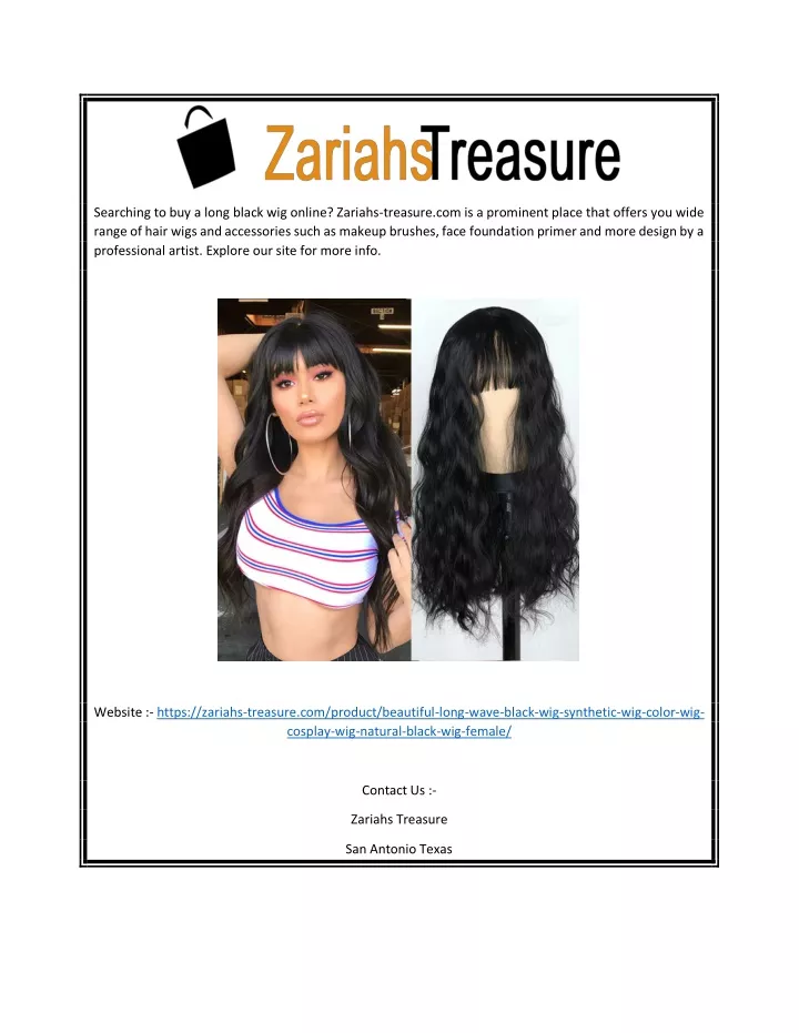 searching to buy a long black wig online zariahs