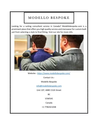 looking for a suiting consultant service