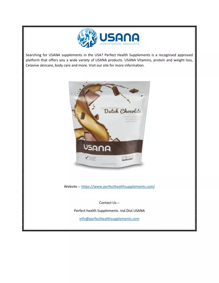 searching for usana supplements