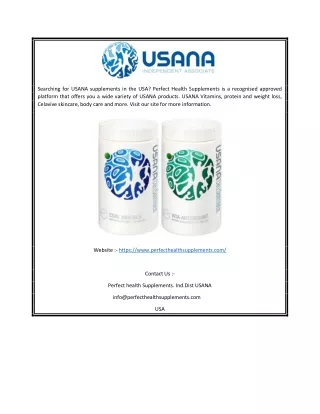 searching for usana supplements