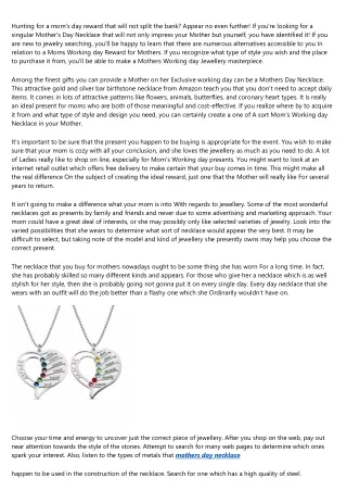 14 Businesses Doing a Great Job at mothers day necklaces