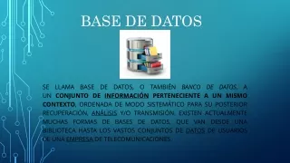 base de datos