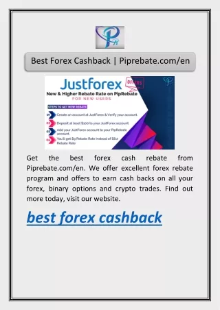 best forex cashback piprebate com en