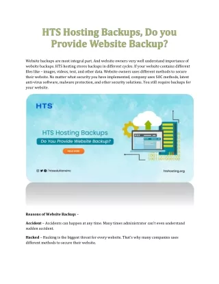 website backups are most integral part