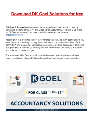 download dk goel solutions for free