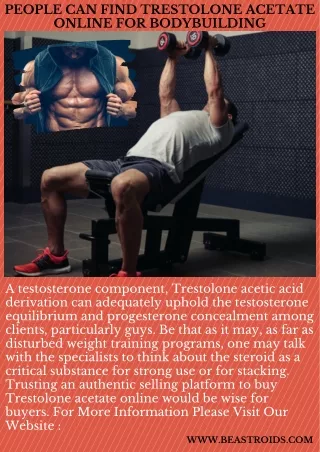 People Can Find Trestolone Acetate Online For Bodybuilding