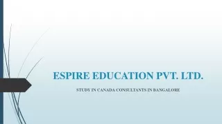 Study in Canada Consultants in Bangalore - Espire Education