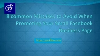 8 common mistakes to avoid when promoting your small facebook business page