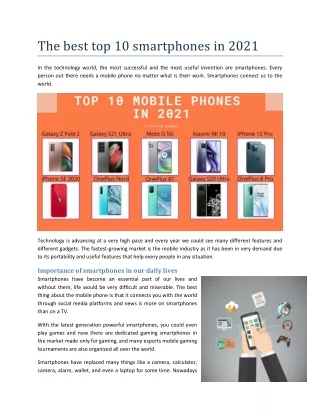 the best top 10 smartphones in 2021