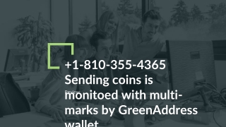 1-810-355-4365 Sending coins is monitored with multi-marks by GreenAddress wallet