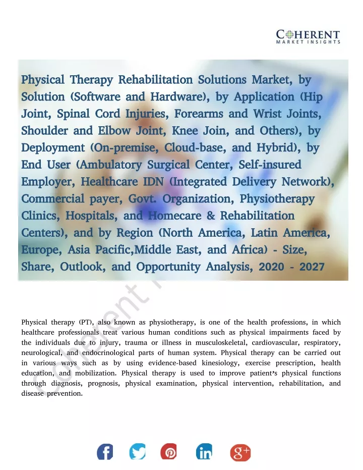physical therapy rehabilitation solutions market