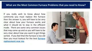 what are the most common furnace problems that