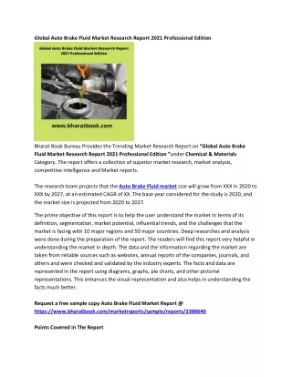 global auto brake fluid market research report