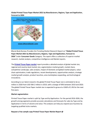 global printed tissue paper market 2021