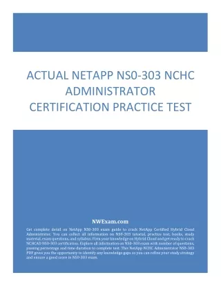actual netapp ns0 303 nchc administrator