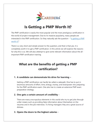 is getting a pmp worth it