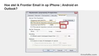hoe stel ik frontier email in op iphone android en outlook