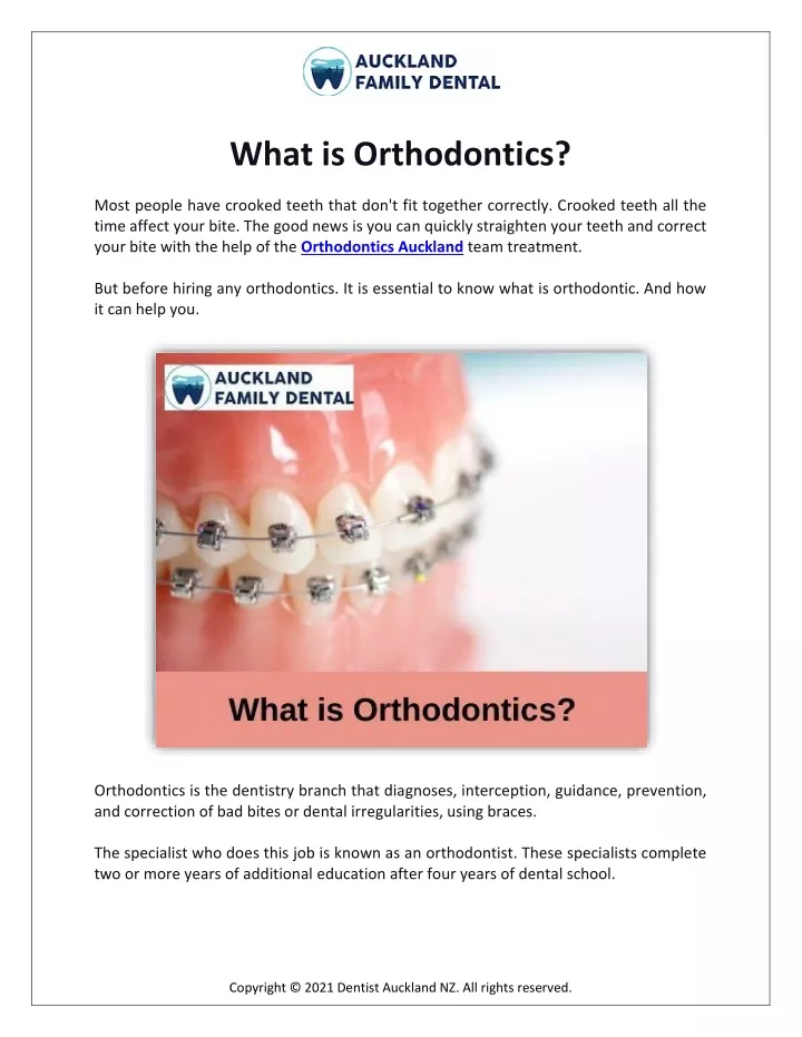 what is orthodontics