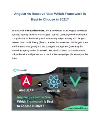 angular vs react vs vue which framework is