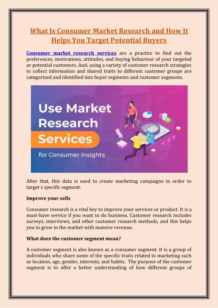 what is consumer market research and how it helps