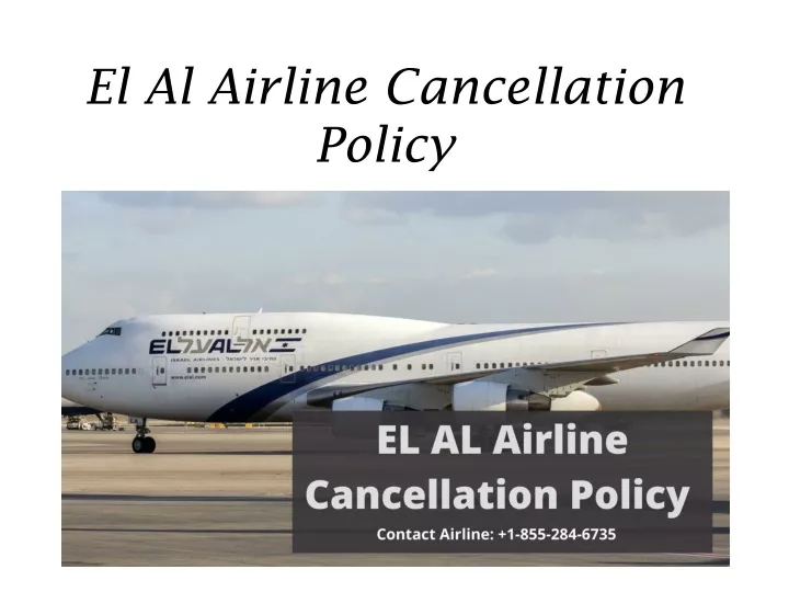 el al airline cancellation policy