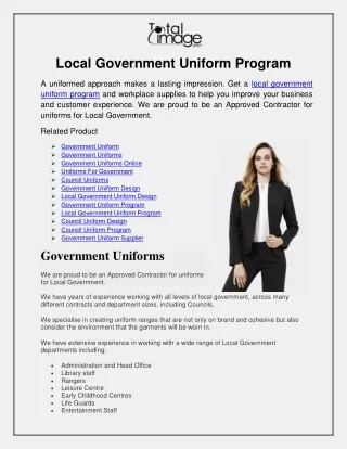 local government uniform program