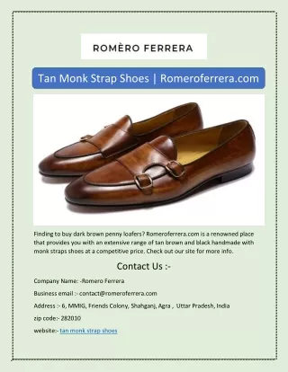 tan monk strap shoes romeroferrera com