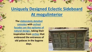 uniquely designed eclectic sideboard