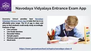 navodaya vidyalaya entrance exam app