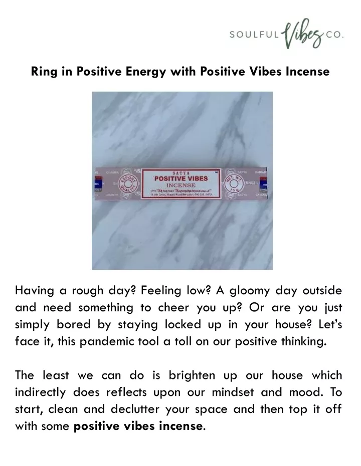 ring in positive energy with positive vibes