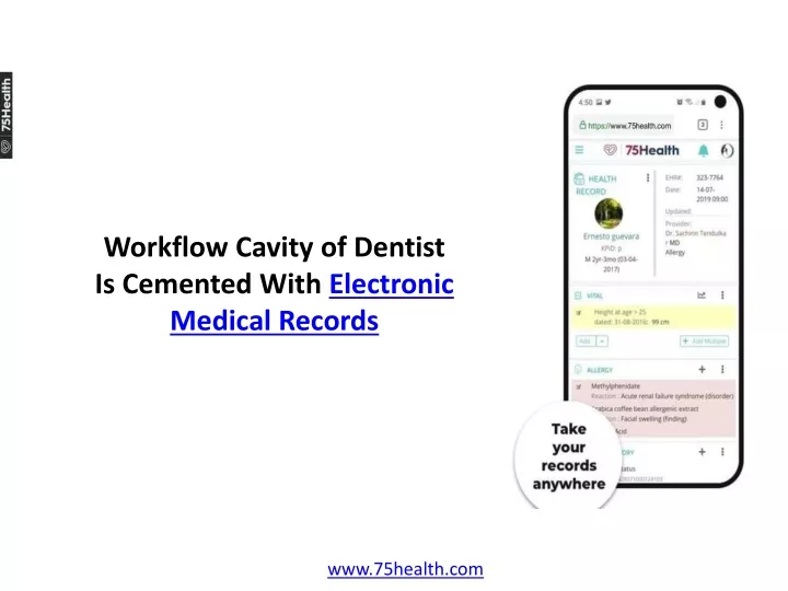workflow cavity of dentist is cemented with