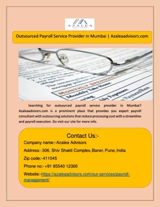 outsourced payroll service provider in mumbai
