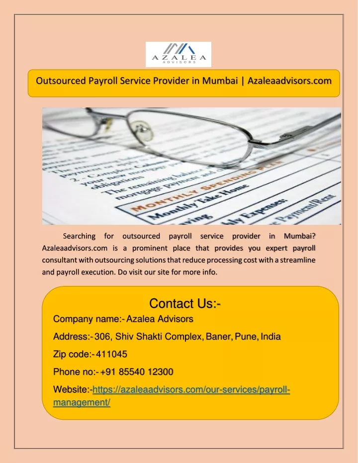 outsourced payroll service provider in mumbai