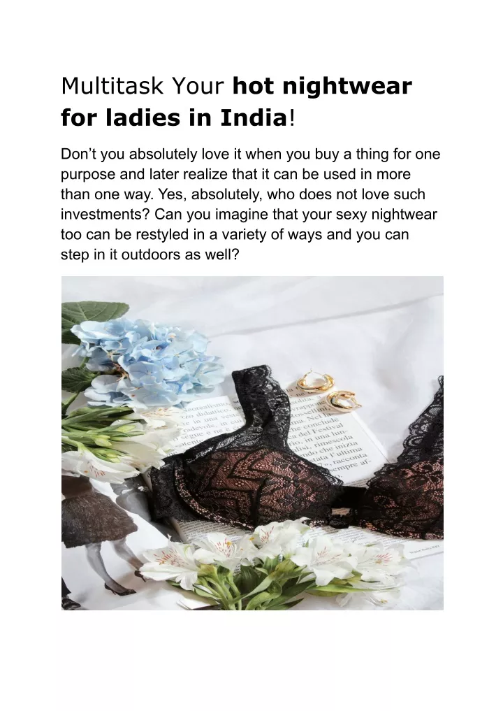 multitask your hot nightwear for ladies in india