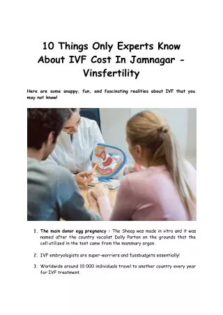10 things only experts know about ivf cost in jamnagar vinsfertility