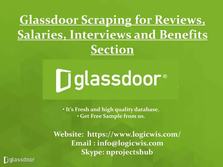 glassdoor scraping for reviews salaries