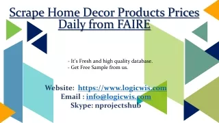 scrape home decor products prices daily from faire