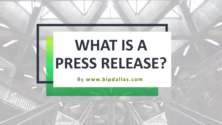what is a press release